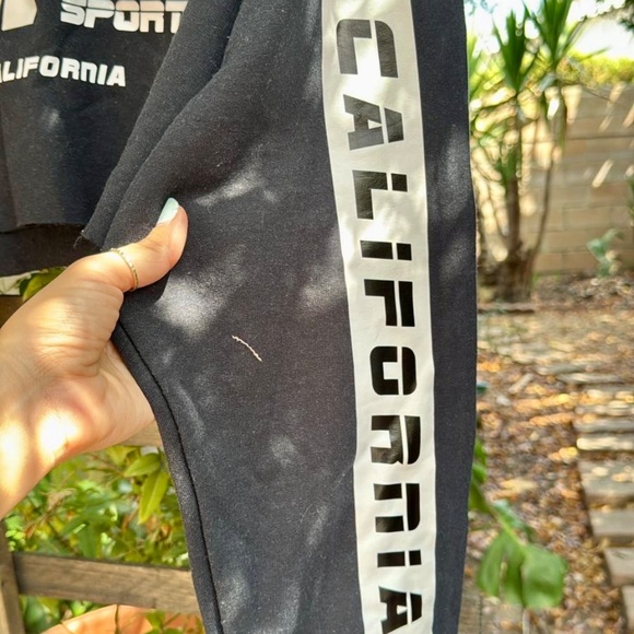 DANIEL PATRICK Sport Women's Large Cropped Sweater SAMPLE Black - Picture 2 of 5